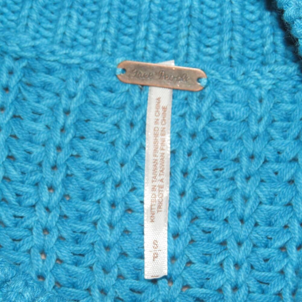 Free People Blue Bell Song Pullover Knit Cropped Sweater - Picture 9 of 12